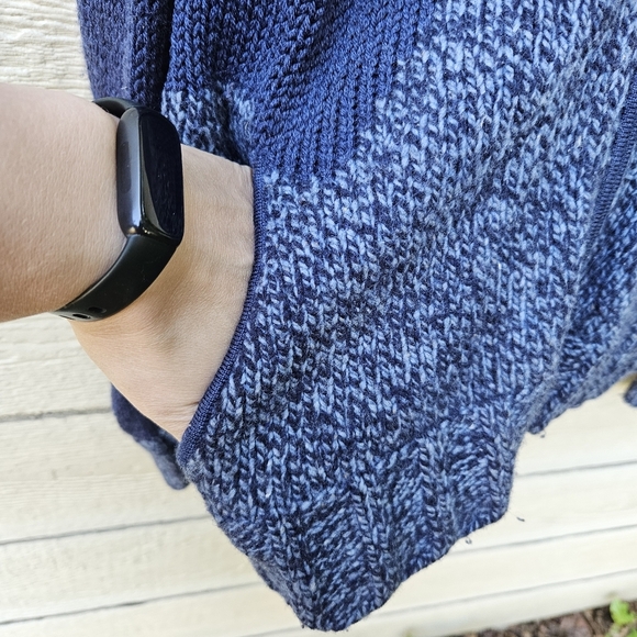 Horny Toad blue merino wool Seabourn zip cardigan size large - Picture 3 of 10